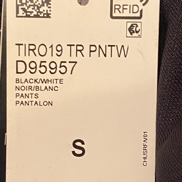 Adidas Womens Climalite Black Track Pants White Stripes / Ankle Zippers/ NWT/ S - Picture 15 of 16